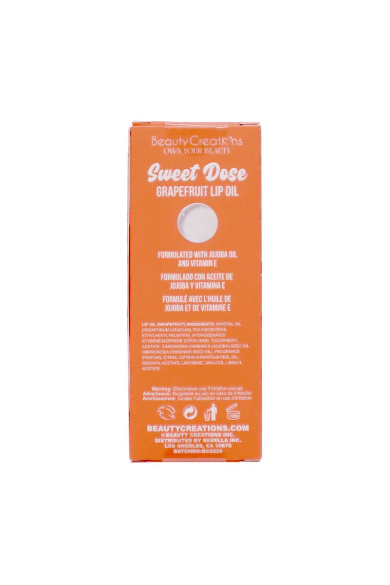 Beauty Creations LO-13 Grapefruit Sweet Dose Lip Oil