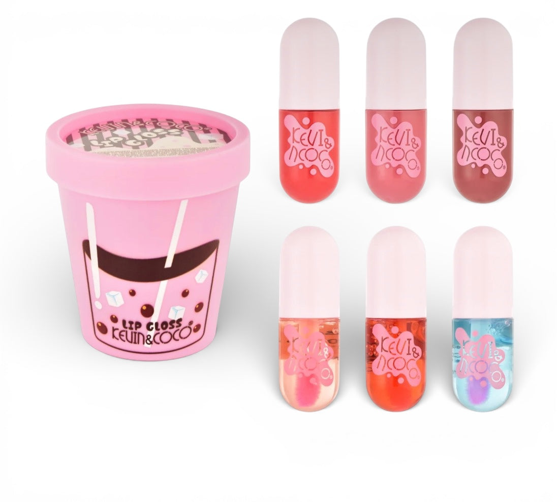 Milk Tea Boba 6-Piece Lip Gloss