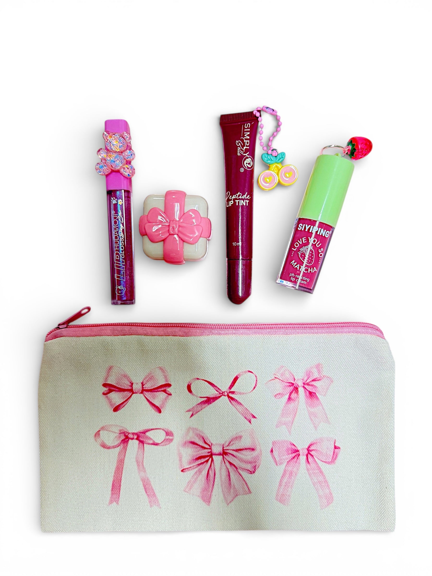 4 Lip Products & Cosmetic Pouch