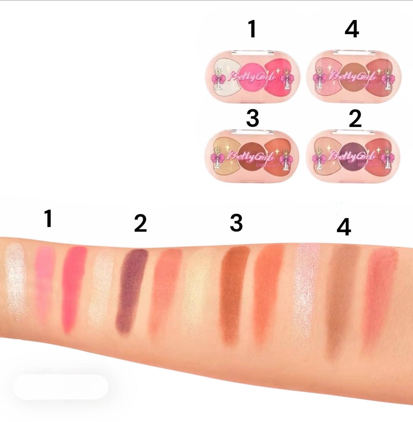 Powder & Bow 3-Color Eyeshadow Palette