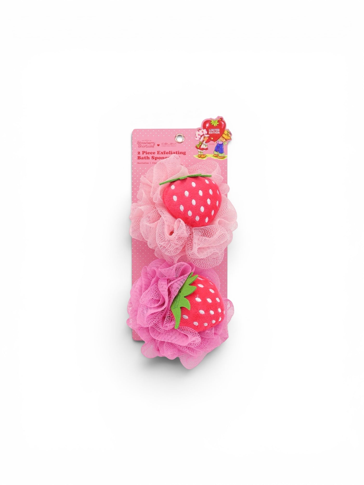 Celavi Strawberry Shortcake 2pc Bath Sponge