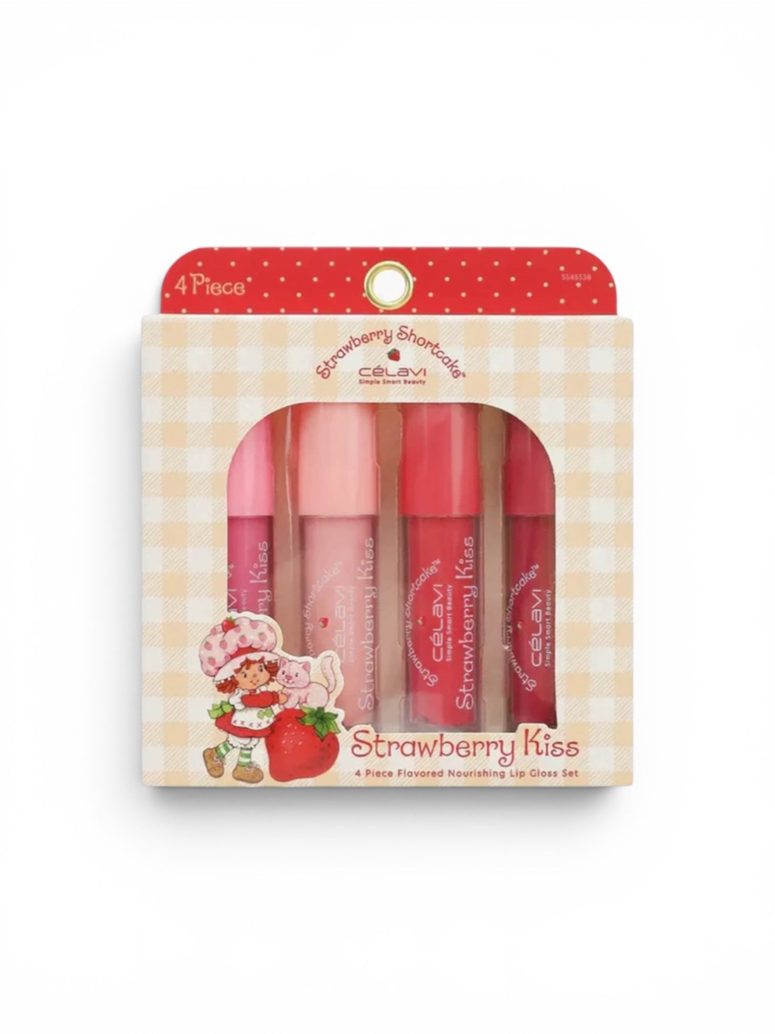 Celavi Strawberry Shortcake 4pc Lip Gloss Set